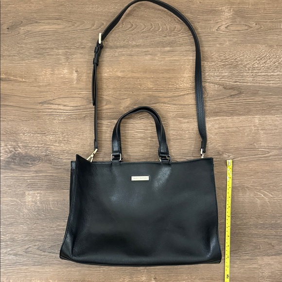 Brooks Brothers Black Leather Shoulder Bag - Picture 1 of 8